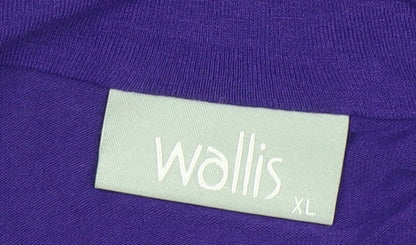 Womens UK Size XL Wallis Purple Cropped Blouse
