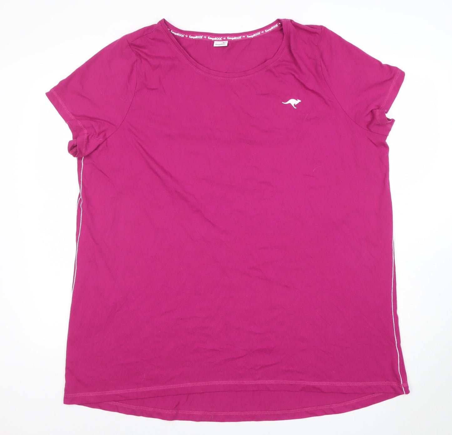 Womens UK Size 16 KangaROOS Pink Basic T-Shirt