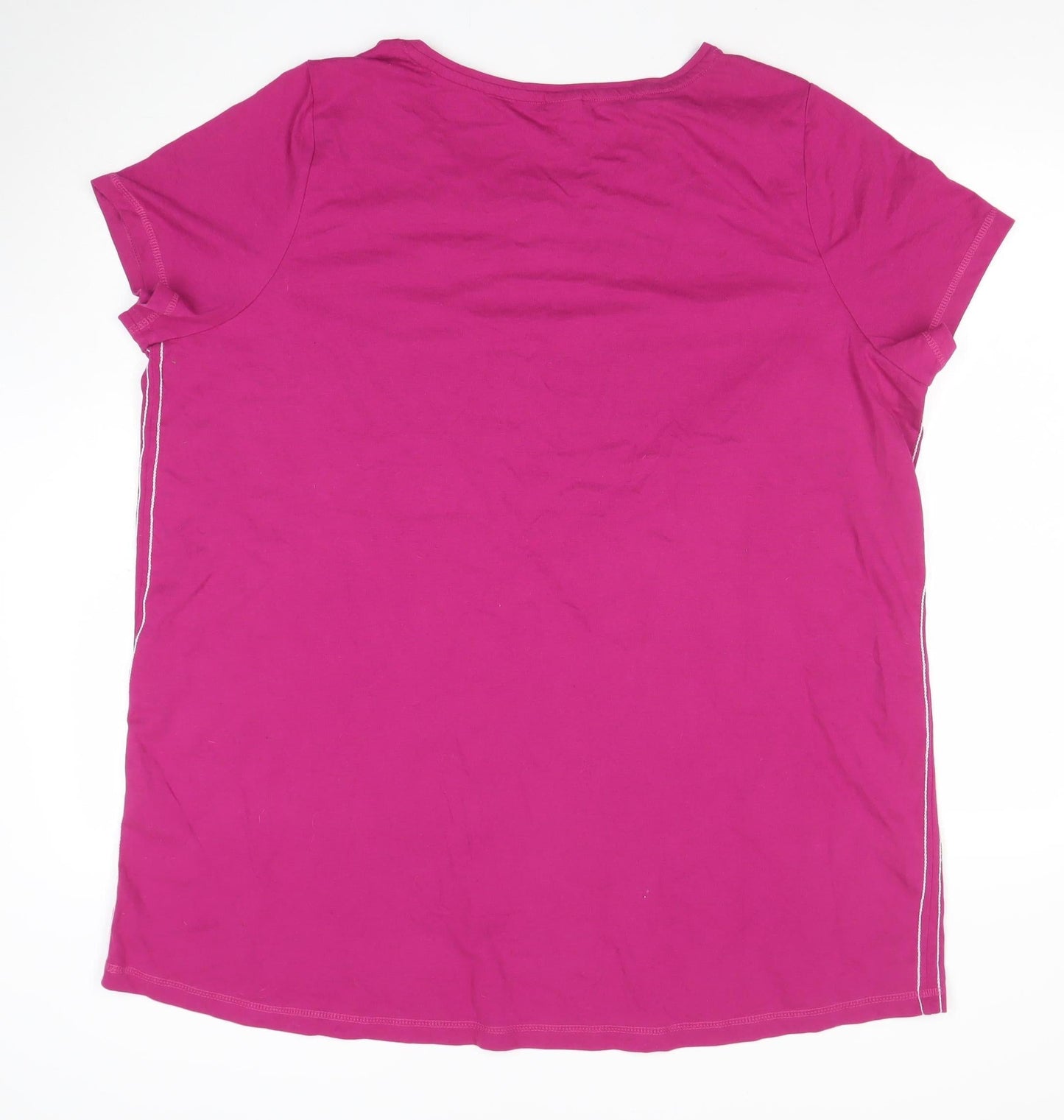 Womens UK Size 16 KangaROOS Pink Basic T-Shirt