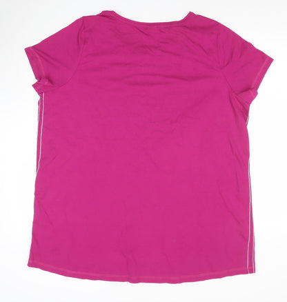 Womens UK Size 16 KangaROOS Pink Basic T-Shirt