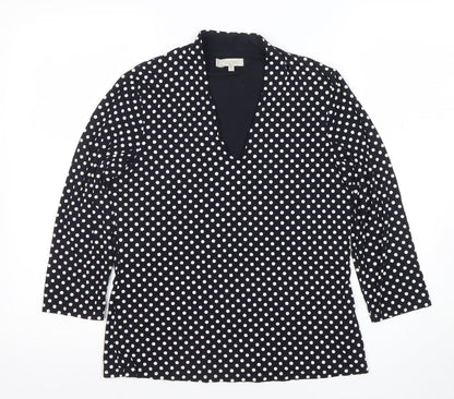 Womens UK Size M Hobbs Black Tunic Blouse