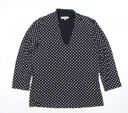Womens UK Size M Hobbs Black Tunic Blouse