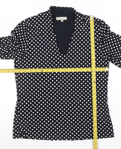 Womens UK Size M Hobbs Black Tunic Blouse