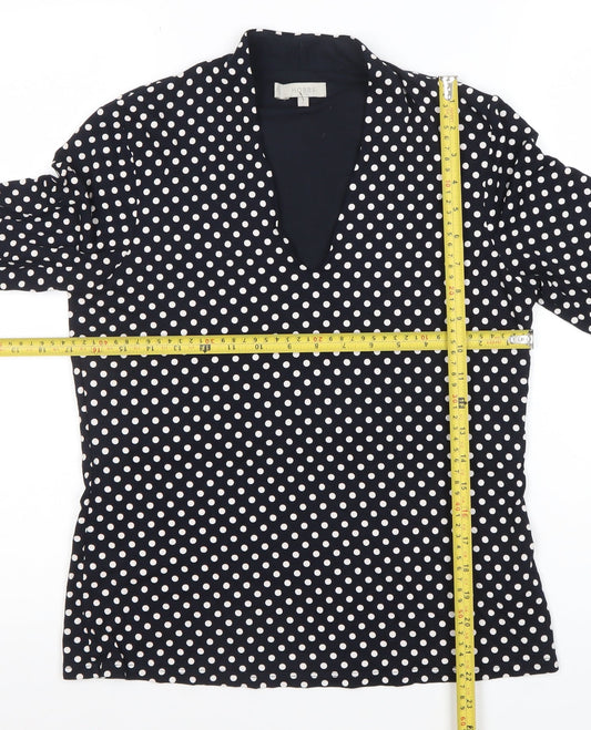 Womens UK Size M Hobbs Black Tunic Blouse