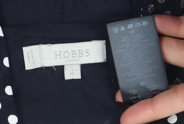 Womens UK Size M Hobbs Black Tunic Blouse