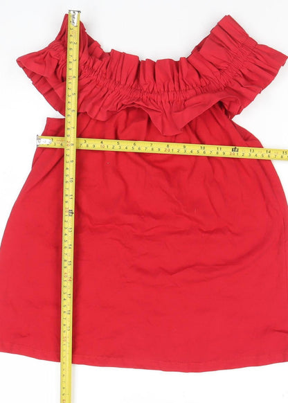 Womens UK Size S Pull & Bear Red Camisole Blouse