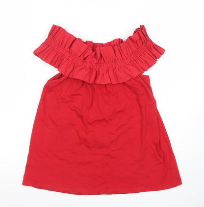 Womens UK Size S Pull & Bear Red Camisole Blouse