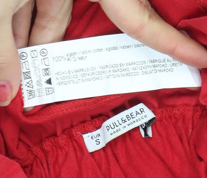 Womens UK Size S Pull & Bear Red Camisole Blouse