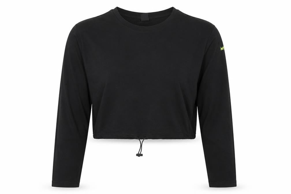 Womens UK Size S Urban Outfitters Black Cropped T-Shirt