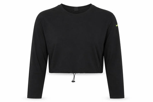 Womens UK Size S Urban Outfitters Black Cropped T-Shirt