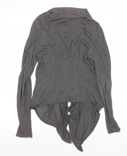 Womens UK Size S Jigsaw Grey Wrap Blouse