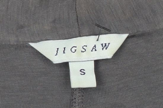 Womens UK Size S Jigsaw Grey Wrap Blouse
