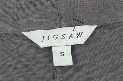 Womens UK Size S Jigsaw Grey Wrap Blouse