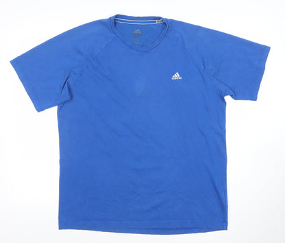 Mens UK Size L adidas Blue  T-Shirt