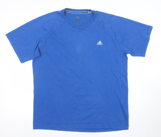 Mens UK Size L adidas Blue  T-Shirt