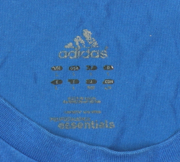 Mens UK Size L adidas Blue  T-Shirt