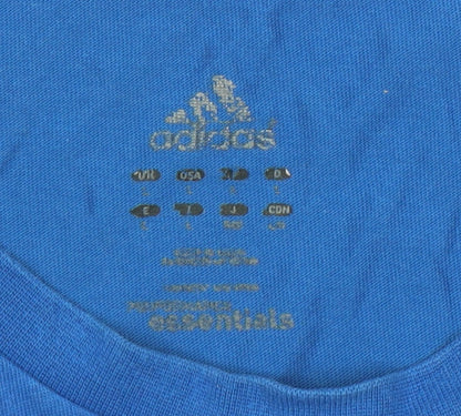 Mens UK Size L adidas Blue  T-Shirt