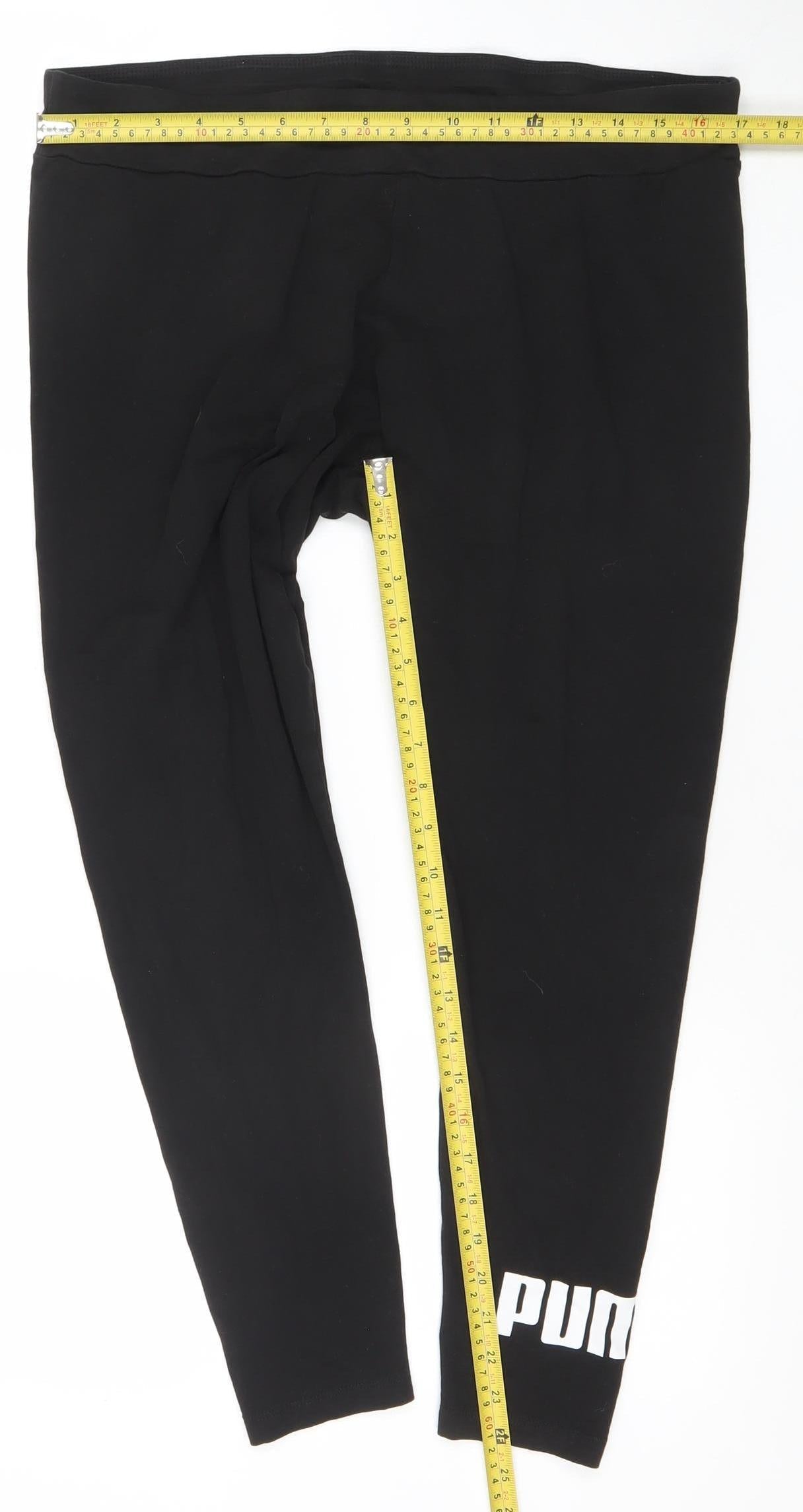 Womens UK Size XL PUMA Slim Fit Leggings Black Leggings