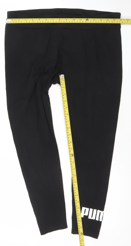 Womens UK Size XL PUMA Slim Fit Leggings Black Leggings