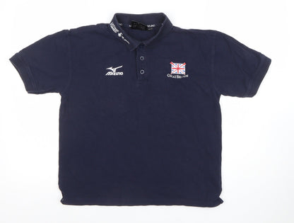 Boys UK Size 12 Years Mizuno Blue Basic Polo
