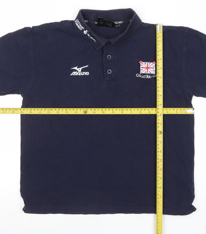 Boys UK Size 12 Years Mizuno Blue Basic Polo