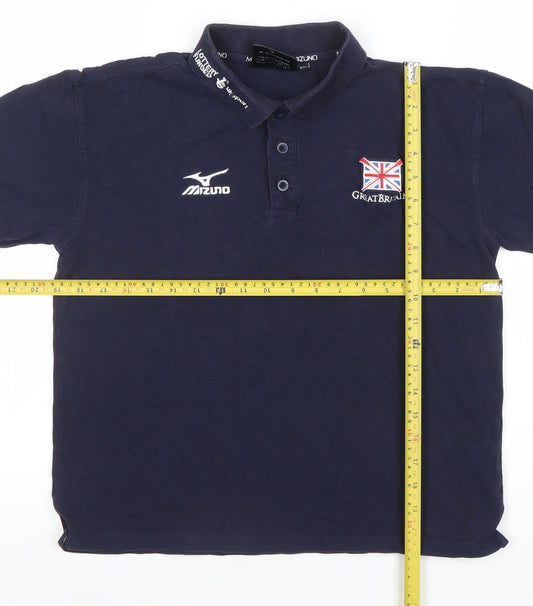 Boys UK Size 12 Years Mizuno Blue Basic Polo