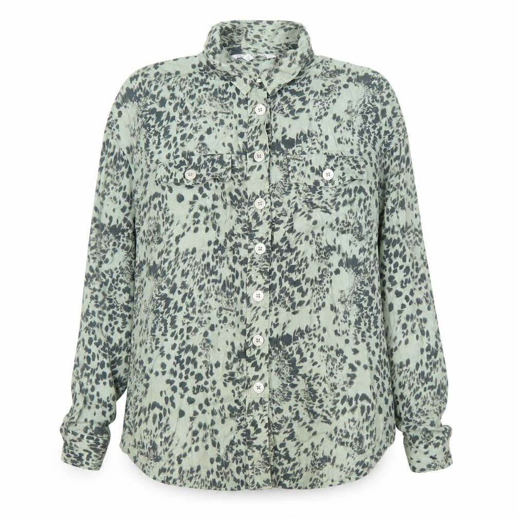 Womens UK Size 6 NEXT Green Classic Button-Up