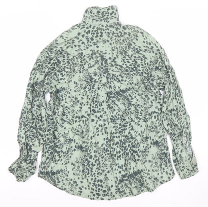 Womens UK Size 6 NEXT Green Classic Button-Up