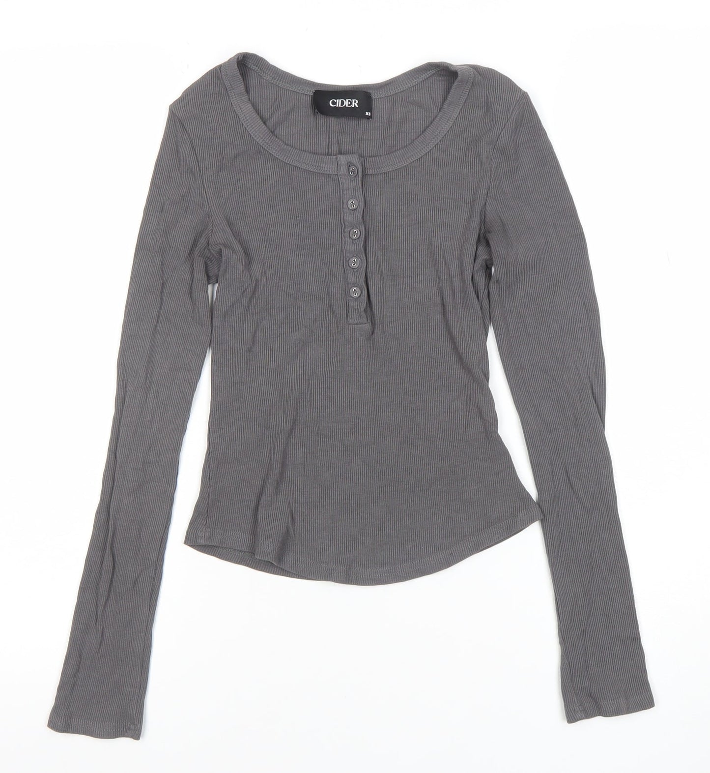 Womens UK Size XS Cider Grey Basic T-Shirt