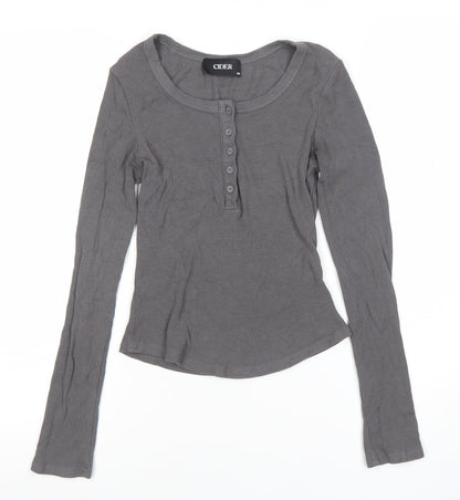 Womens UK Size XS Cider Grey Basic T-Shirt