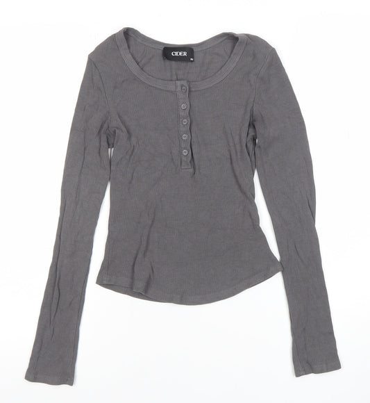 Womens UK Size XS Cider Grey Basic T-Shirt