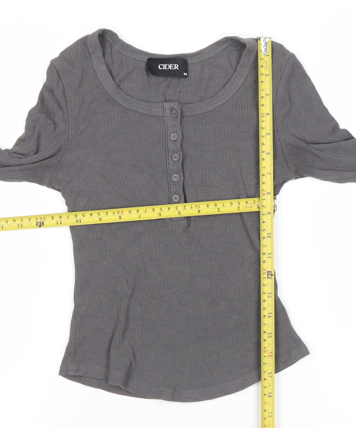 Womens UK Size XS Cider Grey Basic T-Shirt