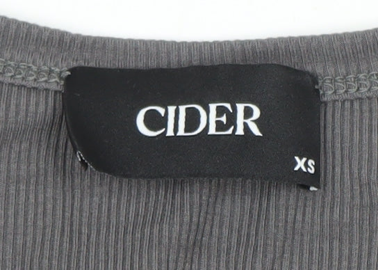 Womens UK Size XS Cider Grey Basic T-Shirt