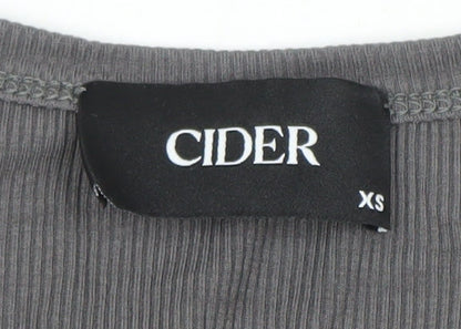 Womens UK Size XS Cider Grey Basic T-Shirt