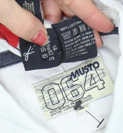 Womens UK Size 14 MUSTO Red Rugby Polo