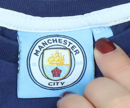 Boys UK Size 12-13 Years Manchester City Blue Basic T-Shirt