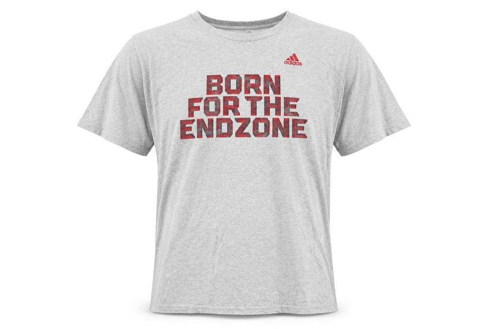 Front view of Adidas Men's Grey XL Graphic Sports T-Shirt Crew Neck Short Sleeve