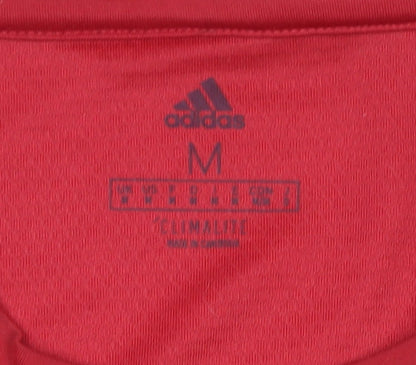 Mens UK Size M adidas Red Football T-Shirt