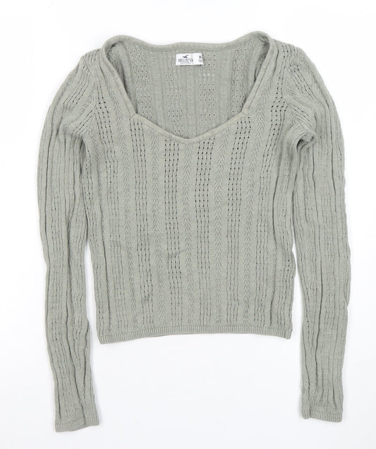 Womens UK Size M Hollister Grey Pullover Jumper