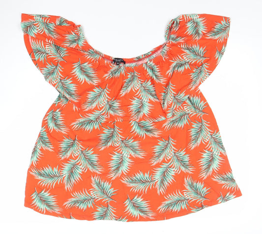 Womens UK Size 18 New Look Orange Tunic Blouse