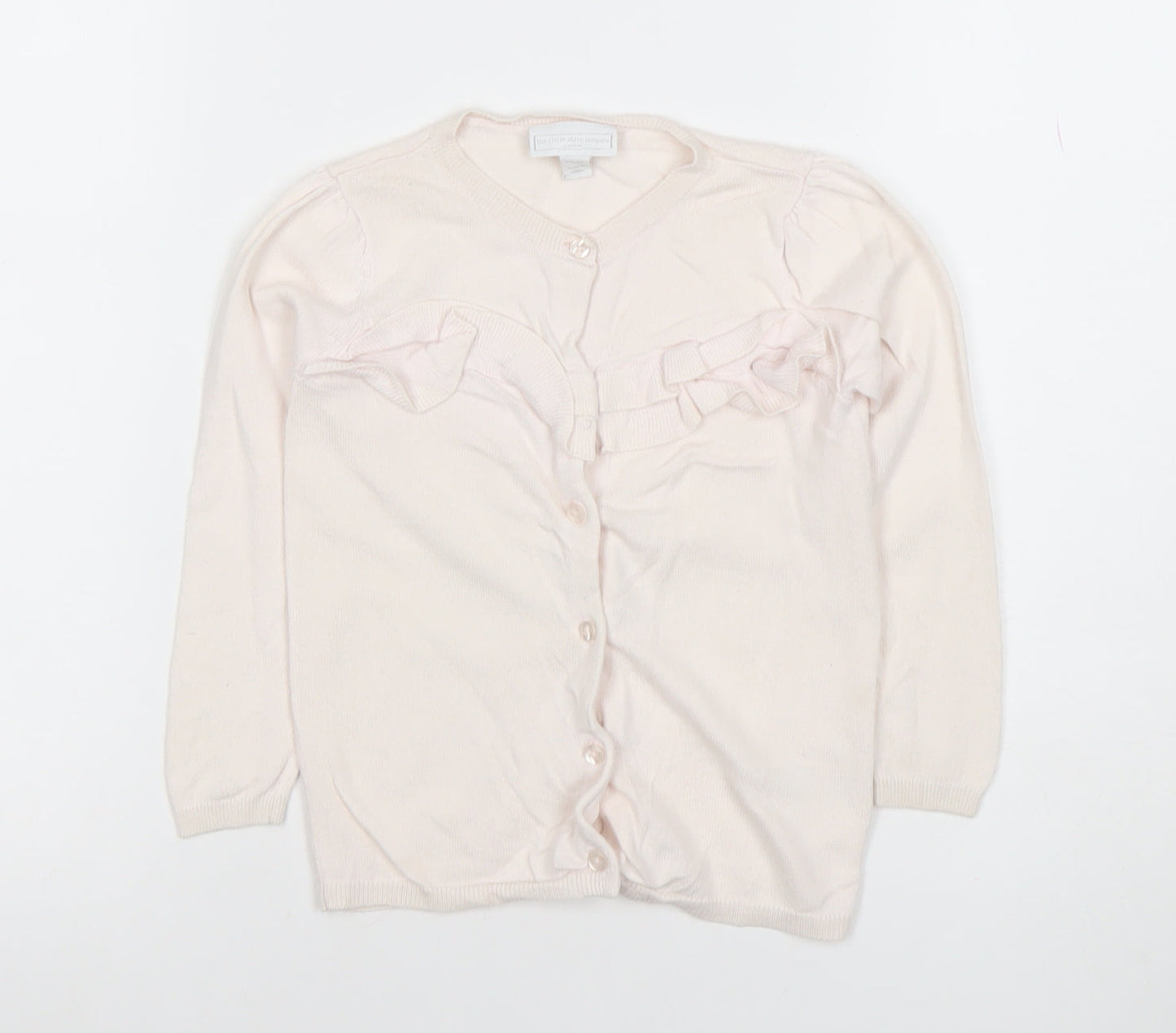 Girls UK Size 3-4 Years The Little White Company Pink Cardigan Jumper