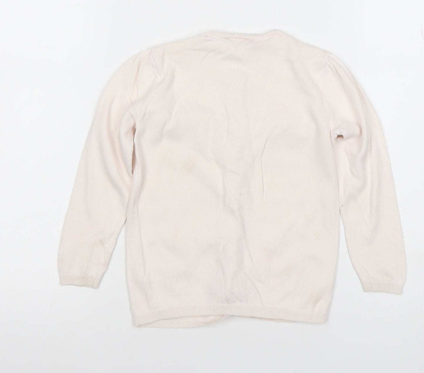 Girls UK Size 3-4 Years The Little White Company Pink Cardigan Jumper