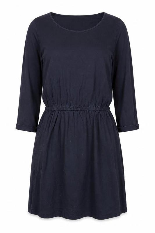 The White Company Womens Blue Cotton Knee Length 3/4 Sleeve A-Line Dress Size M