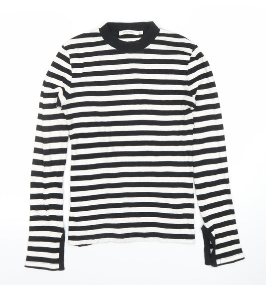 Womens UK Size S MOUSSY Black Basic T-Shirt