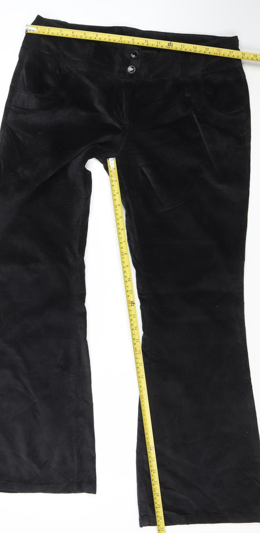 Womens UK Size 14 Bourne Regular Fit Business Casual Black Trousers
