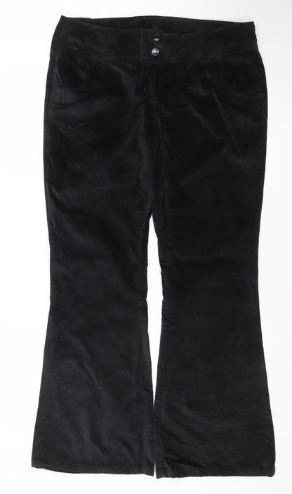Womens UK Size 14 Bourne Regular Fit Business Casual Black Trousers