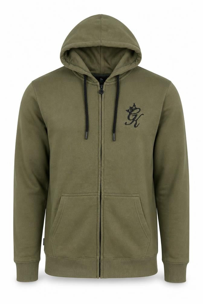 Mens UK Size S Gym King Green Full Zip Hoodie