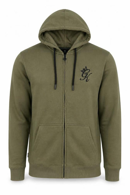 Mens UK Size S Gym King Green Full Zip Hoodie