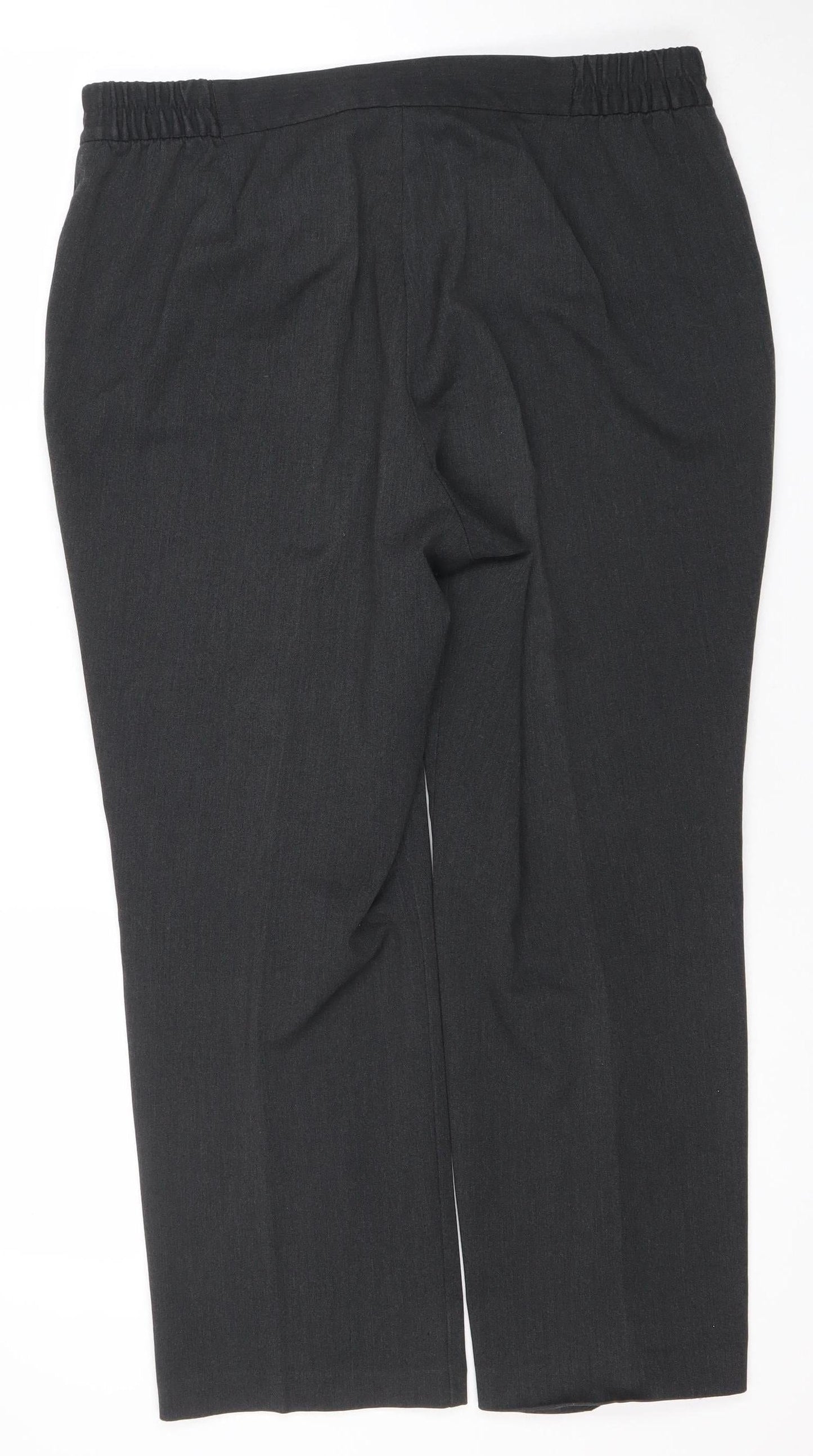 Womens UK Size 14 Marks and Spencer Regular Fit Dress Pants Grey Trousers