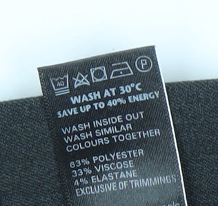 Womens UK Size 14 Marks and Spencer Regular Fit Dress Pants Grey Trousers